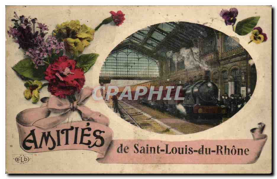CPA Amities de Saint Louis du Rhone (train)
