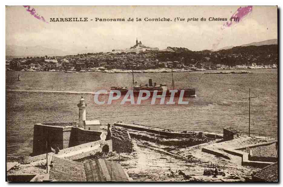 Marseille CPA Panorama de la corniche 