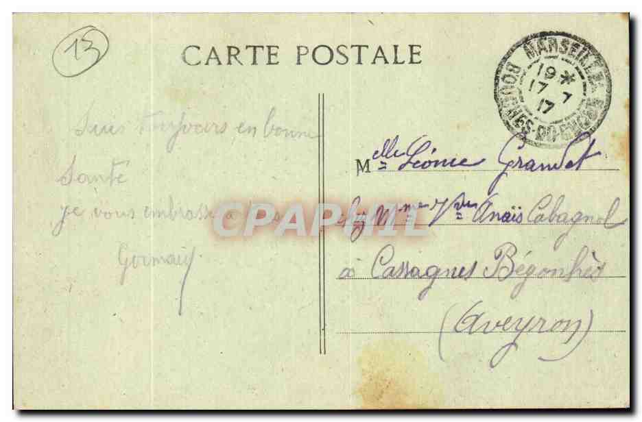 Marseille CPA Phare de la Desirade (lighthouse — Rückseite