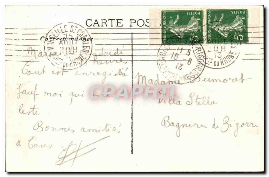 Marsella — Un Rincón del Viejo Puerto — LR — Reverso