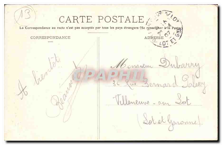 CPA en Provence Femme Type d'arlesienne (folklore costume) — Verso