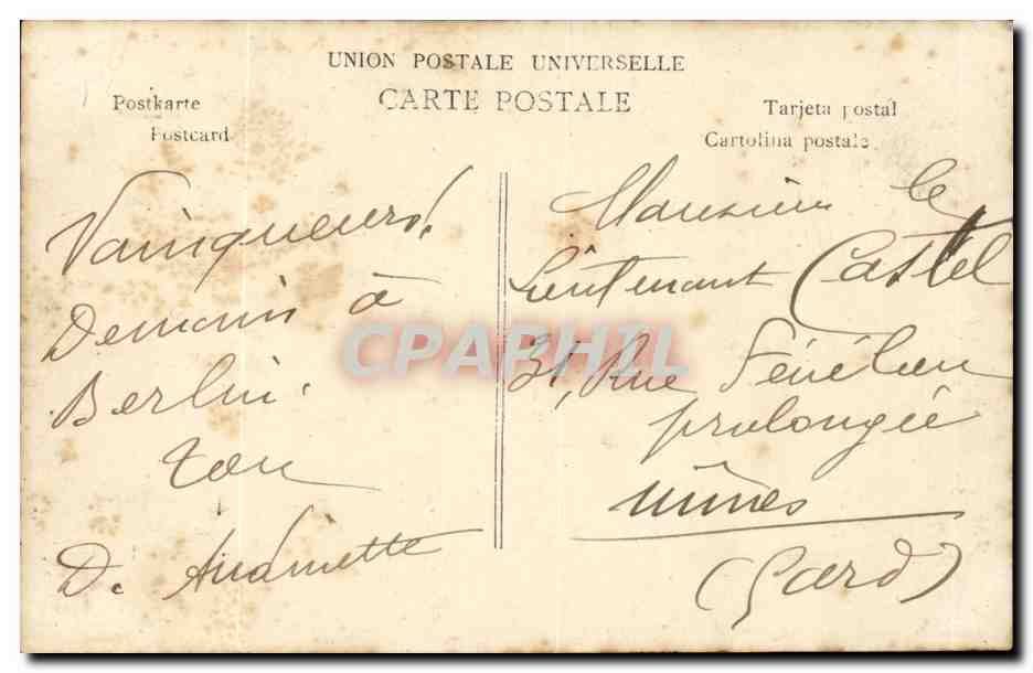CPA en Provence Femme Type d'arlesienne (folklore costume) — Verso