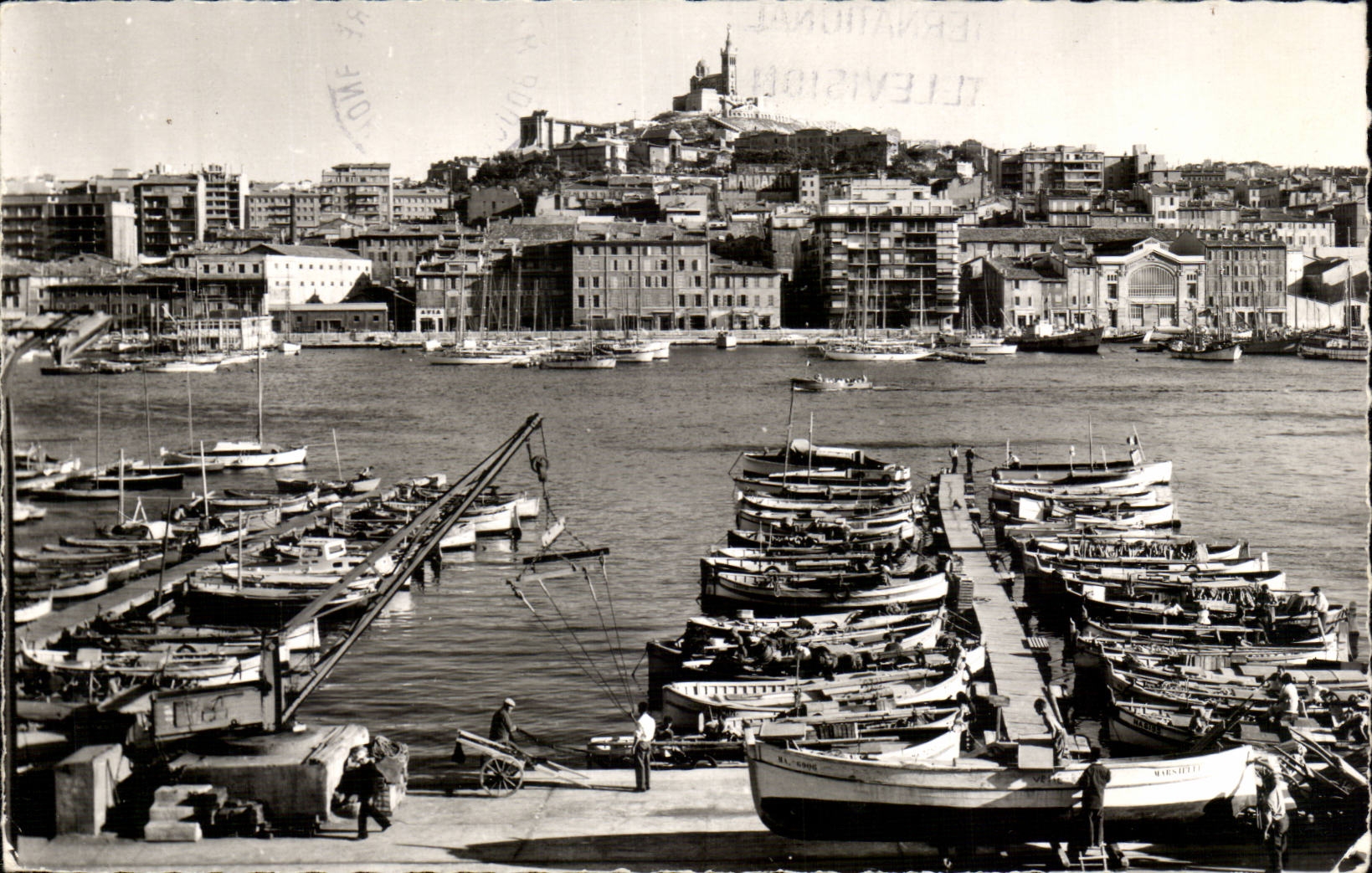 Marseille CPA Vieux port Notre Dame de la Garde