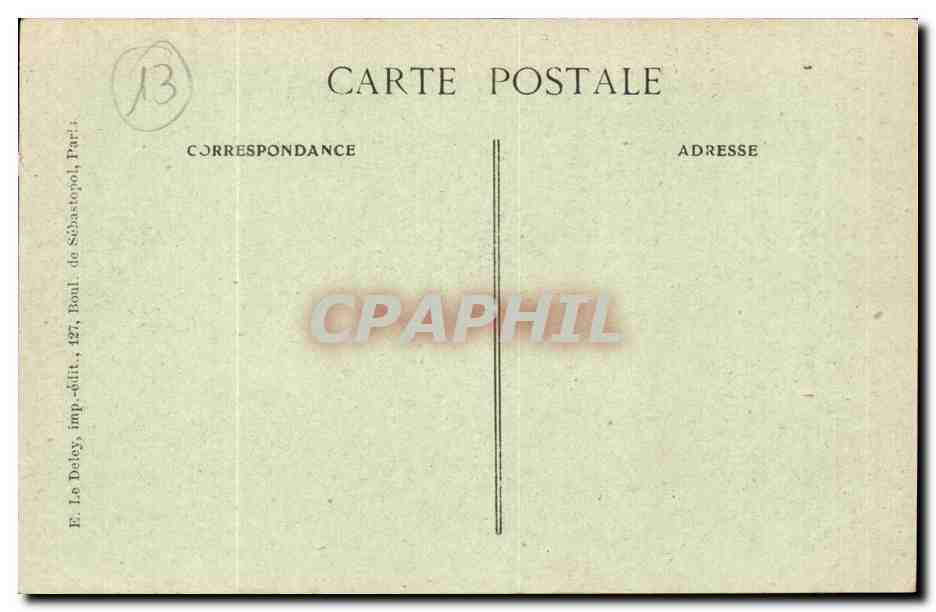 Marseille CPA Le pont de la fausse monnaie — Verso