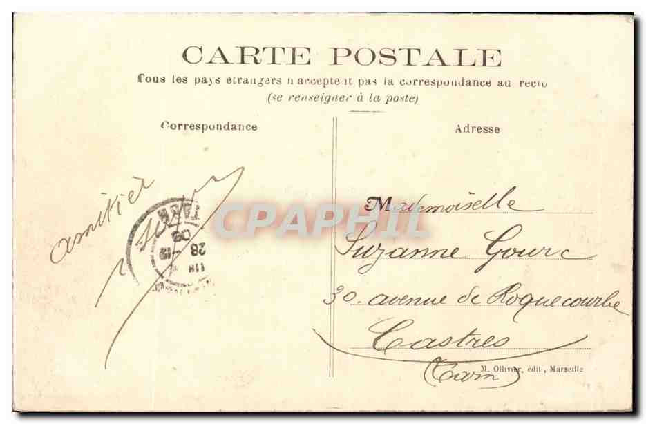 CPA Marseille Exposition coloniale 1906 Palais de la Tunisie — Verso
