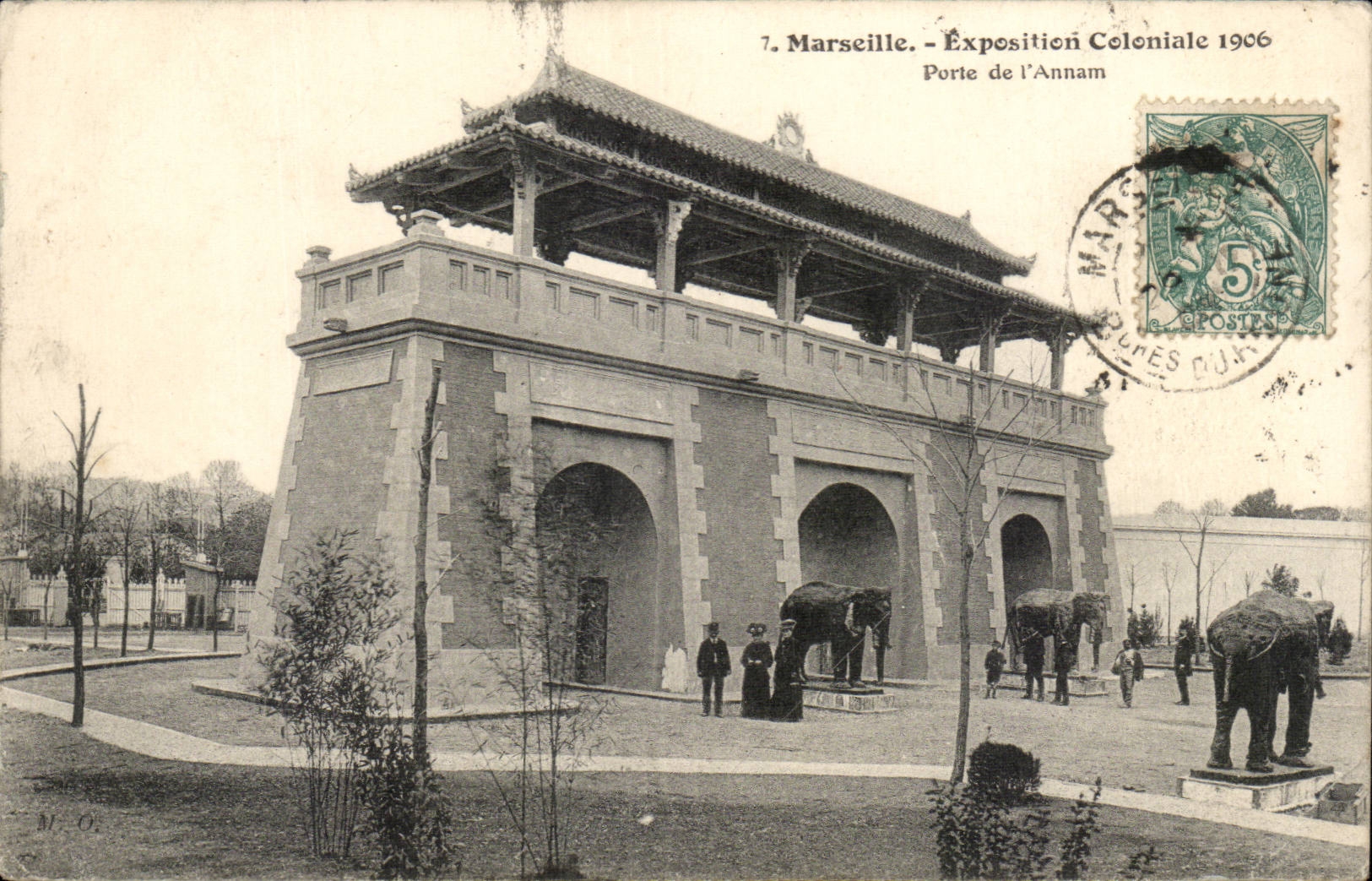 CPA Marseille Exposition coloniale 1906 Porte de l'annam