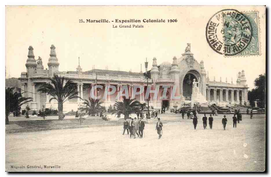 CPA Marseille Exposition coloniale 1906 Le grand palais