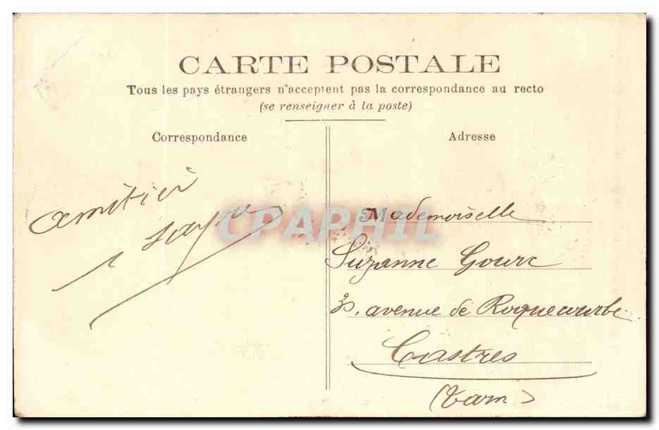 CPA Marseille Exposition coloniale 1906 Le grand palais — Verso