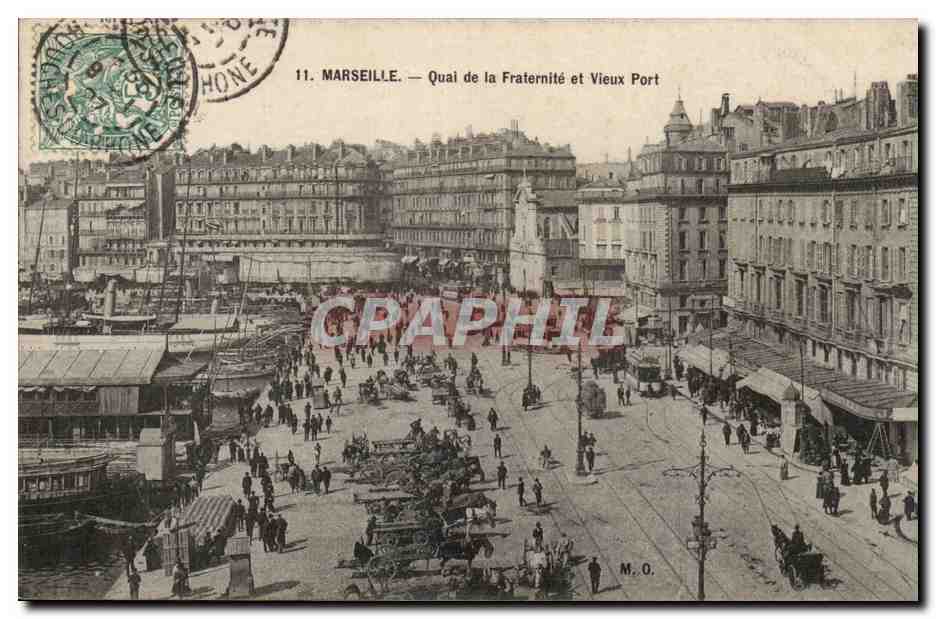 MARSEILLE — Quai de la Fraternité et Vieux Port — M.O.