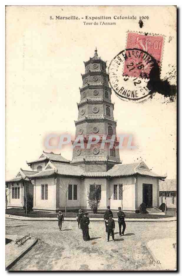 Marseille - Exposition Coloniale 1906 - Tour de l'Annam