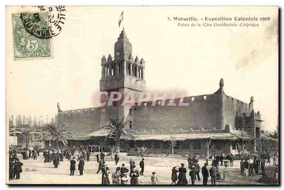 Marseille - Exposition Coloniale 1906 - Palais de la Côte Occidentale d'Afrique — M. O. édit.