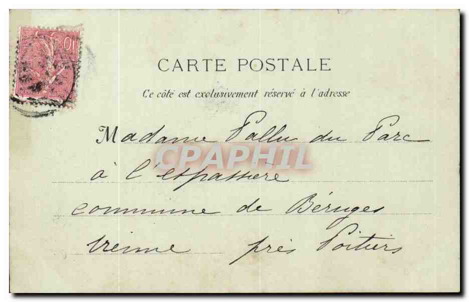 CPA Marseille Un coin du vieux port  — Verso