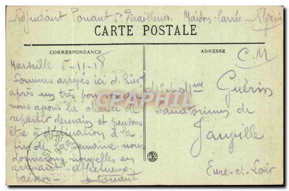 CPA Marseille Vue generale du vieux port prise du transbordeur — Rückseite