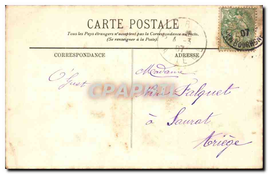 CPA Marseille Le pont transbordeur — Verso