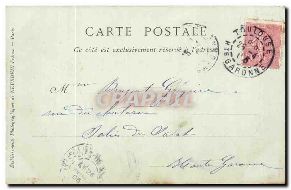 CPA Marseille Le chateau d'If et les Iles de Frioul — Verso