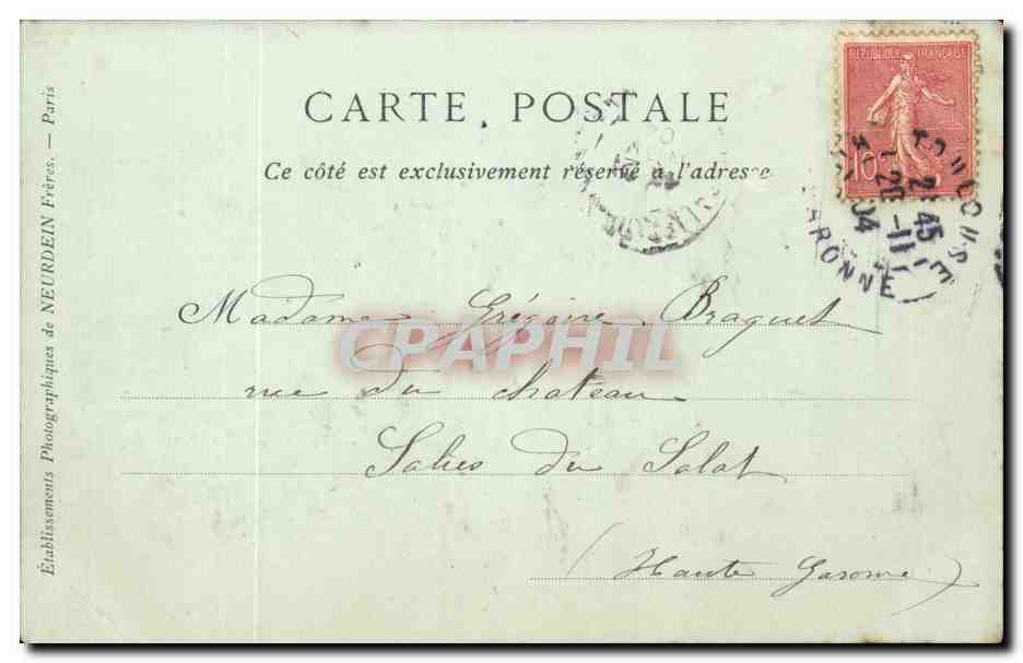 CPA Marseille Le chateau d'If Cote Nord — Rückseite