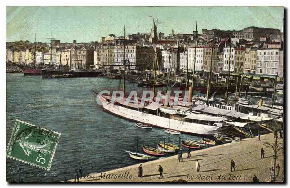 CPA Marseille Le quai du port