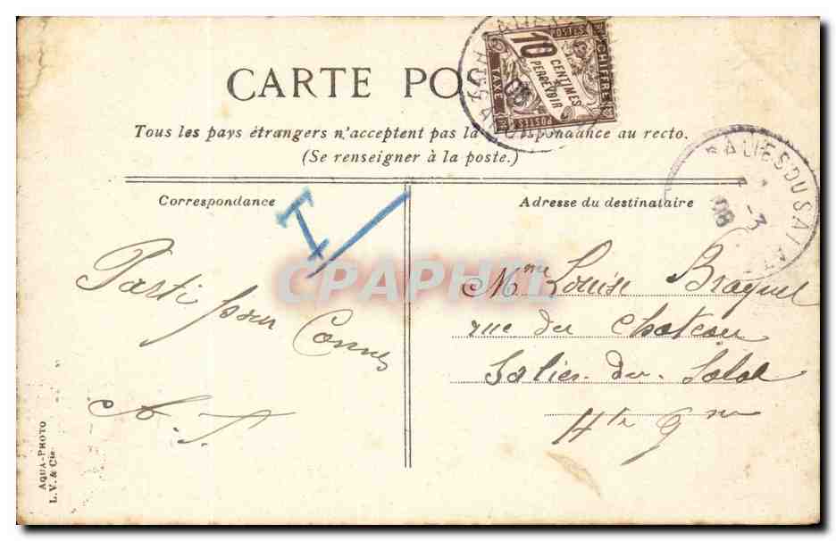 CPA Marseille L'ascenseur de Notre DAme de la garde — Rückseite