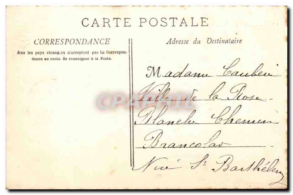 CPA Marseille Notre DAme de la Garde — Rückseite