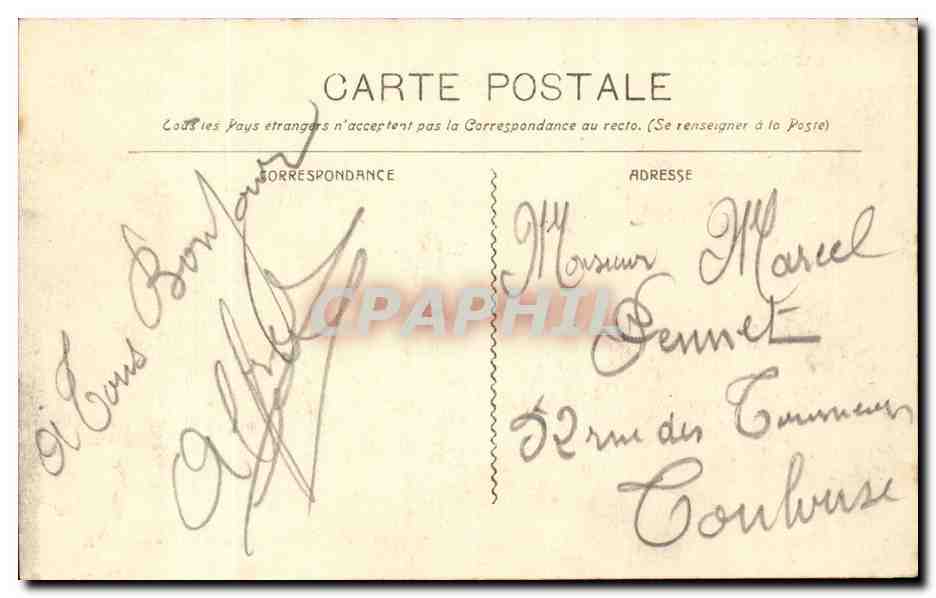 Marseille CPA Le fort Saint Jean  — Verso