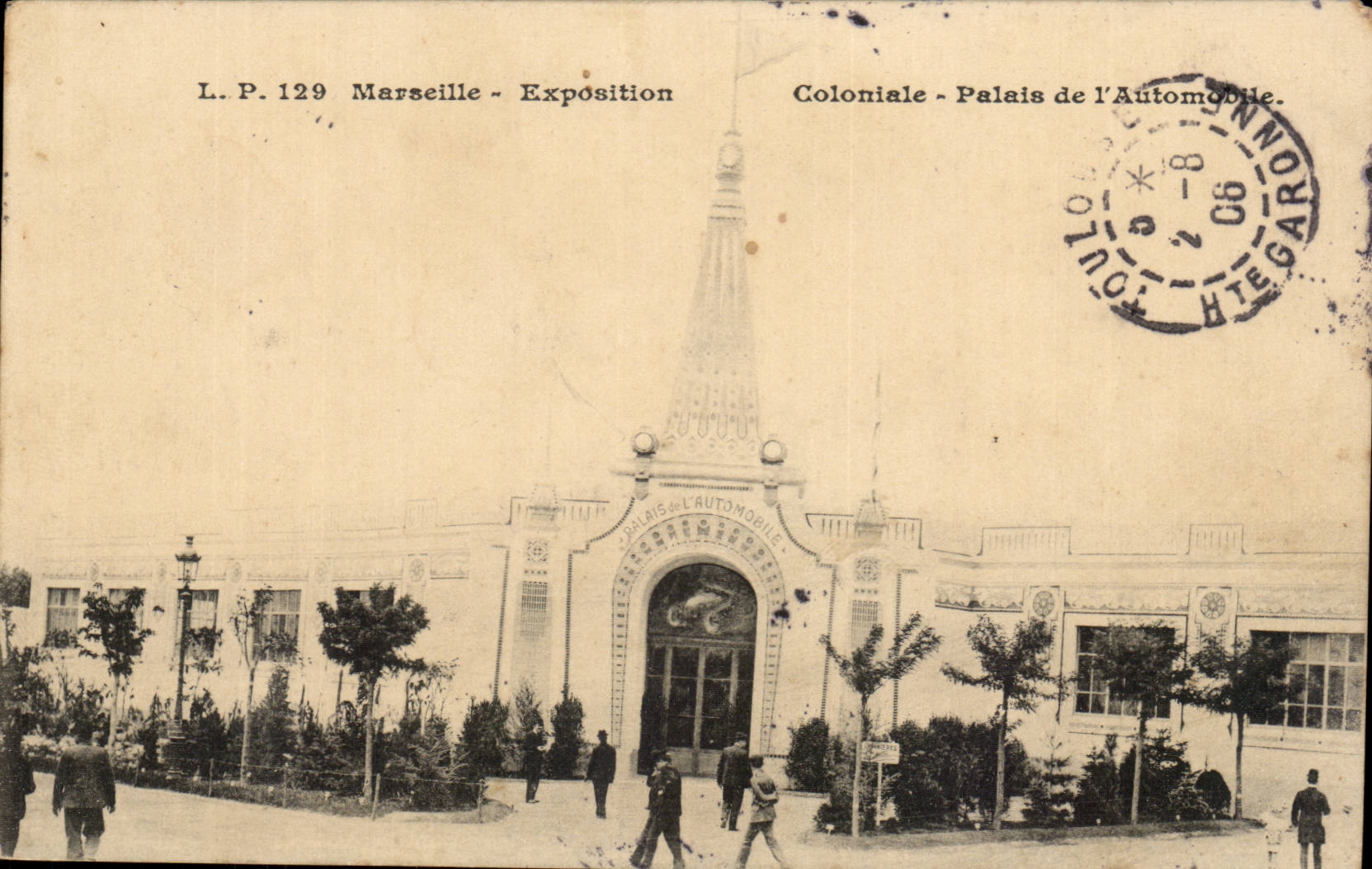 Marseille CPA Exposition coloniale Palais de l'automobile