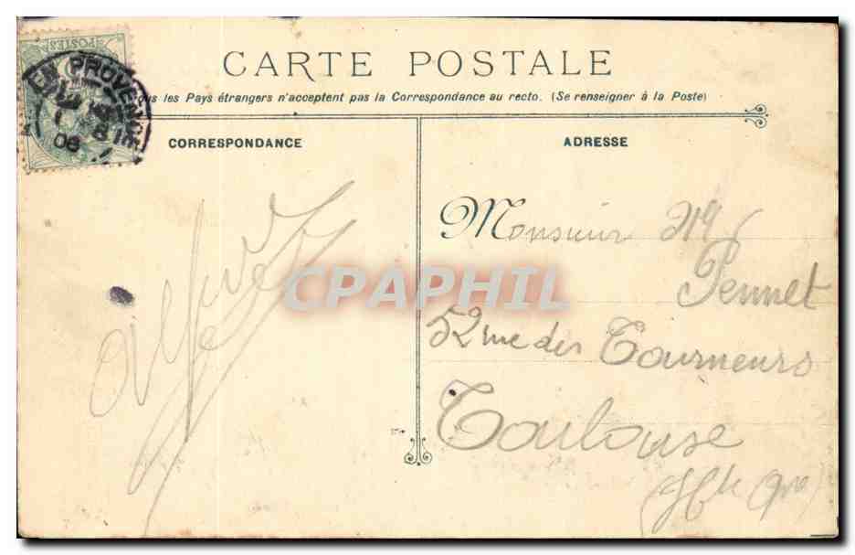 Marseille CPA Exposition coloniale Palais de l'automobile — Rückseite