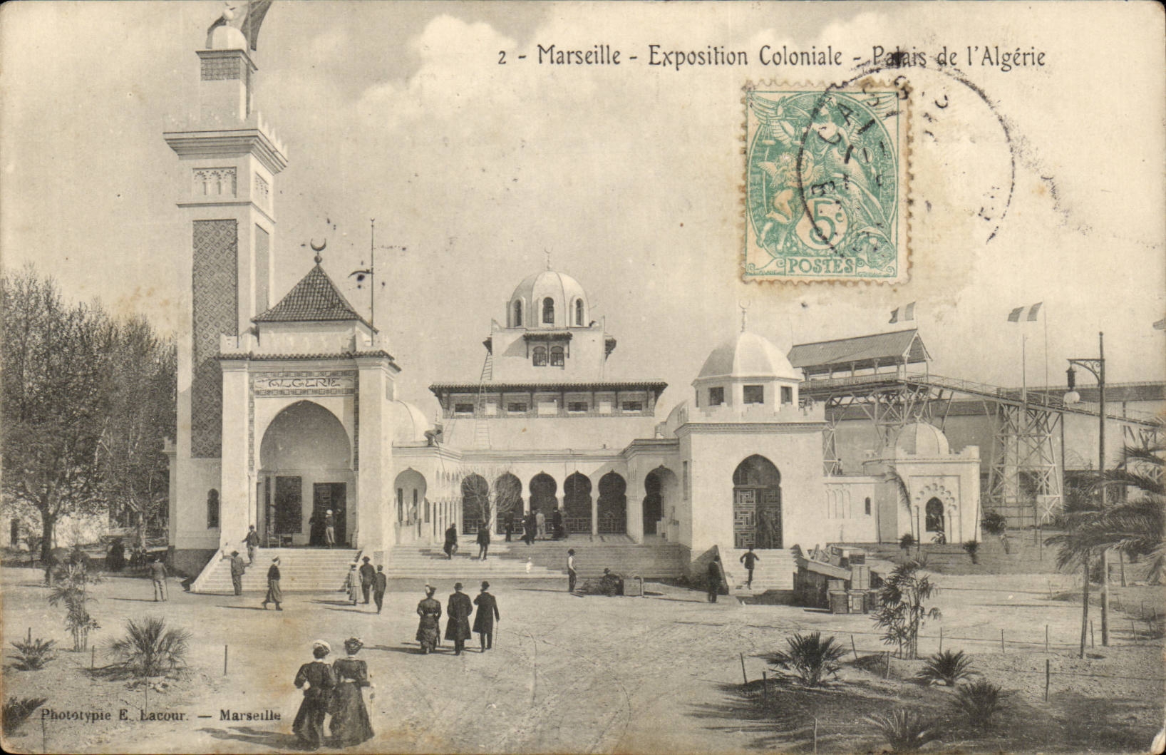 Marseille CPA Exposition coloniale 1906 Palais de l'Algerie
