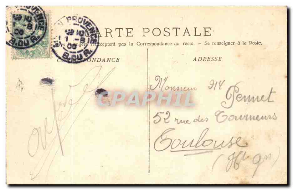 Marseille - Exposition Coloniale - Porte de l'Annam — éditeur Chabot-Tentelle, n°14 — Reverso
