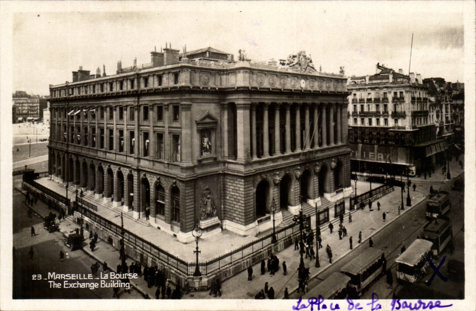 Marseille — La Bourse — The Exchange Building — Édition H. Glandeves, Marseille