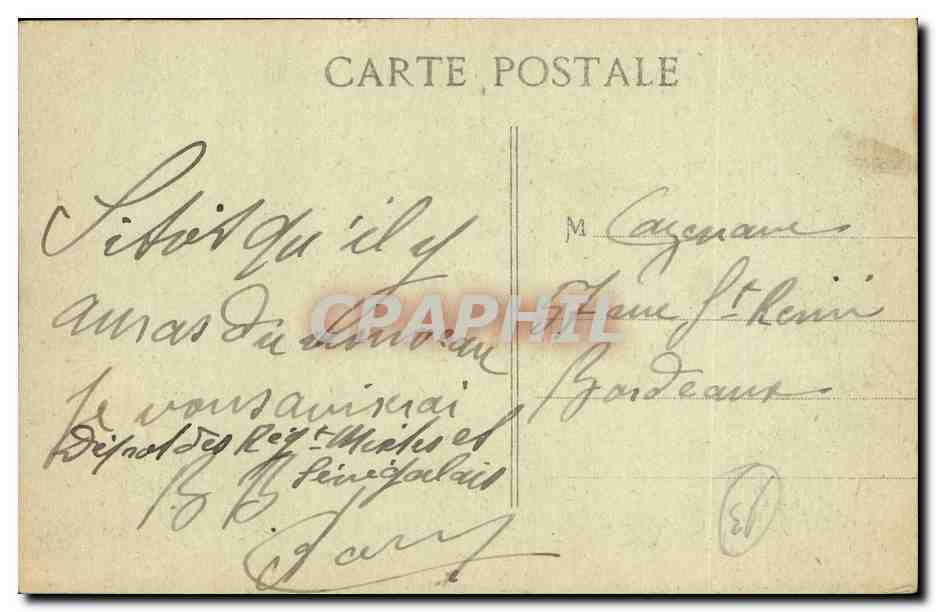Marseille CPA Notre DAme de la Garde — Verso