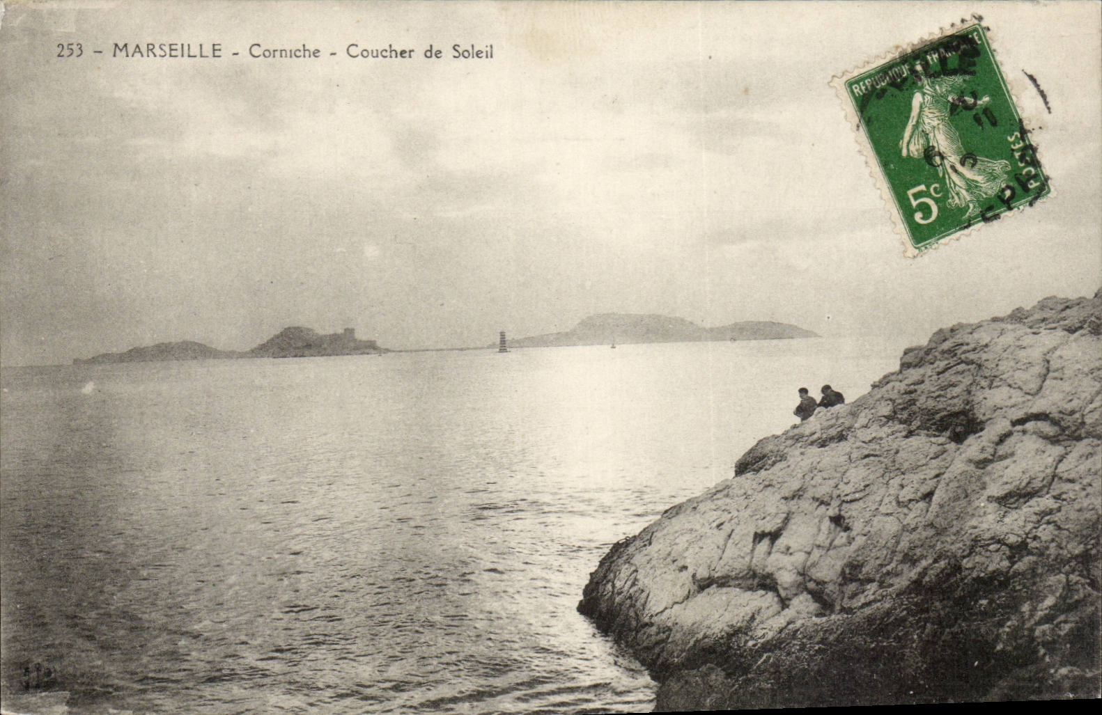 Marseille CPA Corniche coucher de soleil