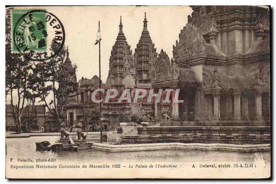 Marseille CPA Exposition nationale coloniale de Marseille 1922 Palais de l'indochine