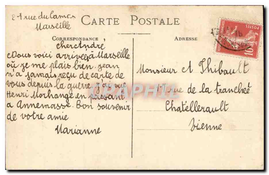 Marseille - Phare de la Desirade - lighthouse - whitecaps - CPA  — Rückseite