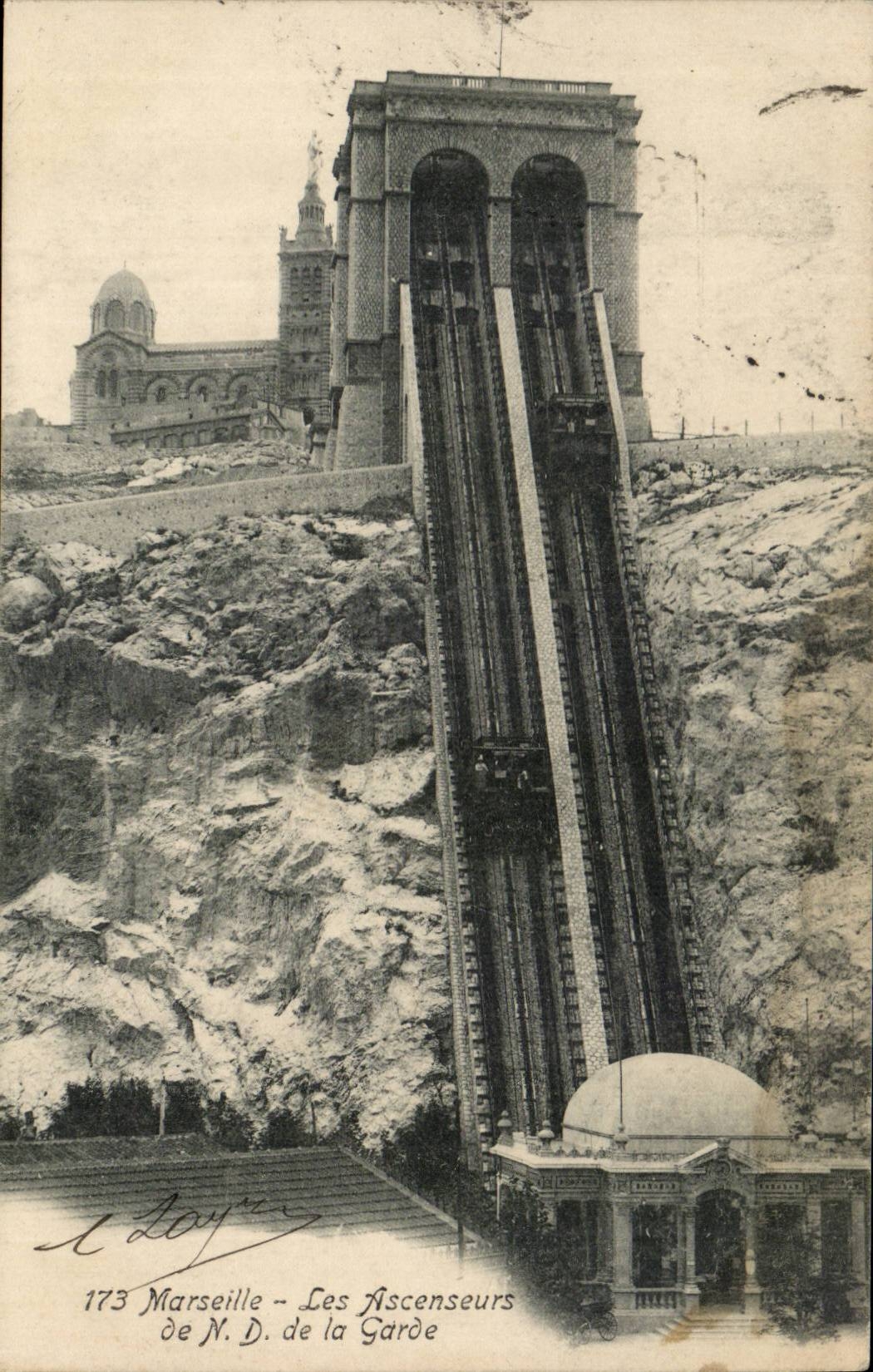 Marseille - Les Ascenseurs de Notre Dame de la Garde - - CPA 