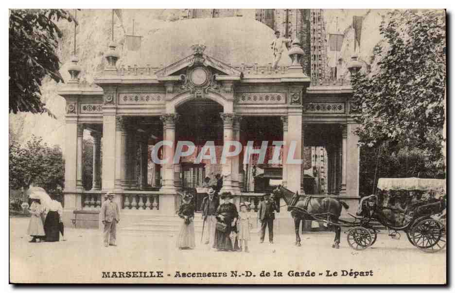 Marseille - Ascenseurs N.-D. de la Garde - Le Départ