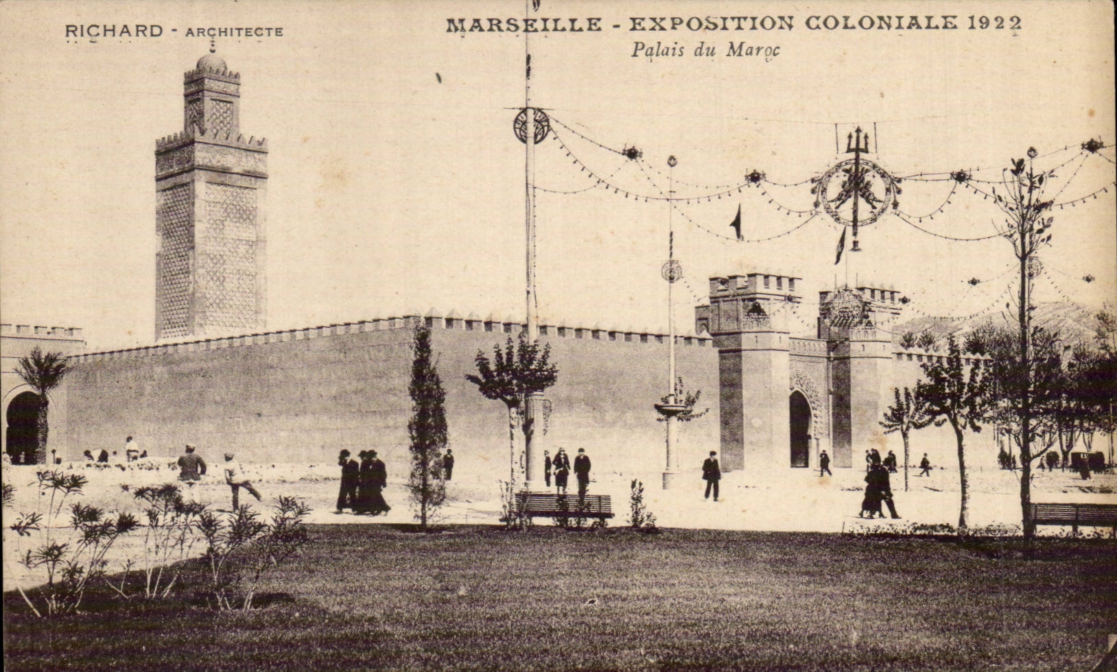 Marseille - Ewposition Coloniale 1922 - Palais de Maroc - CPA 