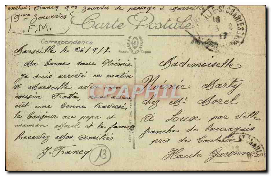 Marseille — Cours Bellecour — LL. — Sélecta — Reverso
