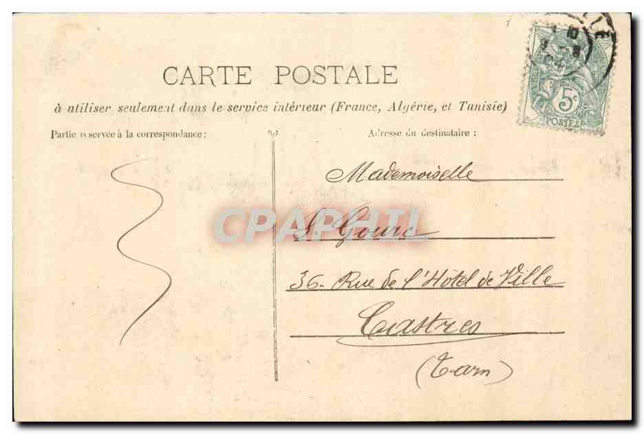 Marseille - Vue Générale de la Joliette — éditeur inconnu, n° 172 — Verso