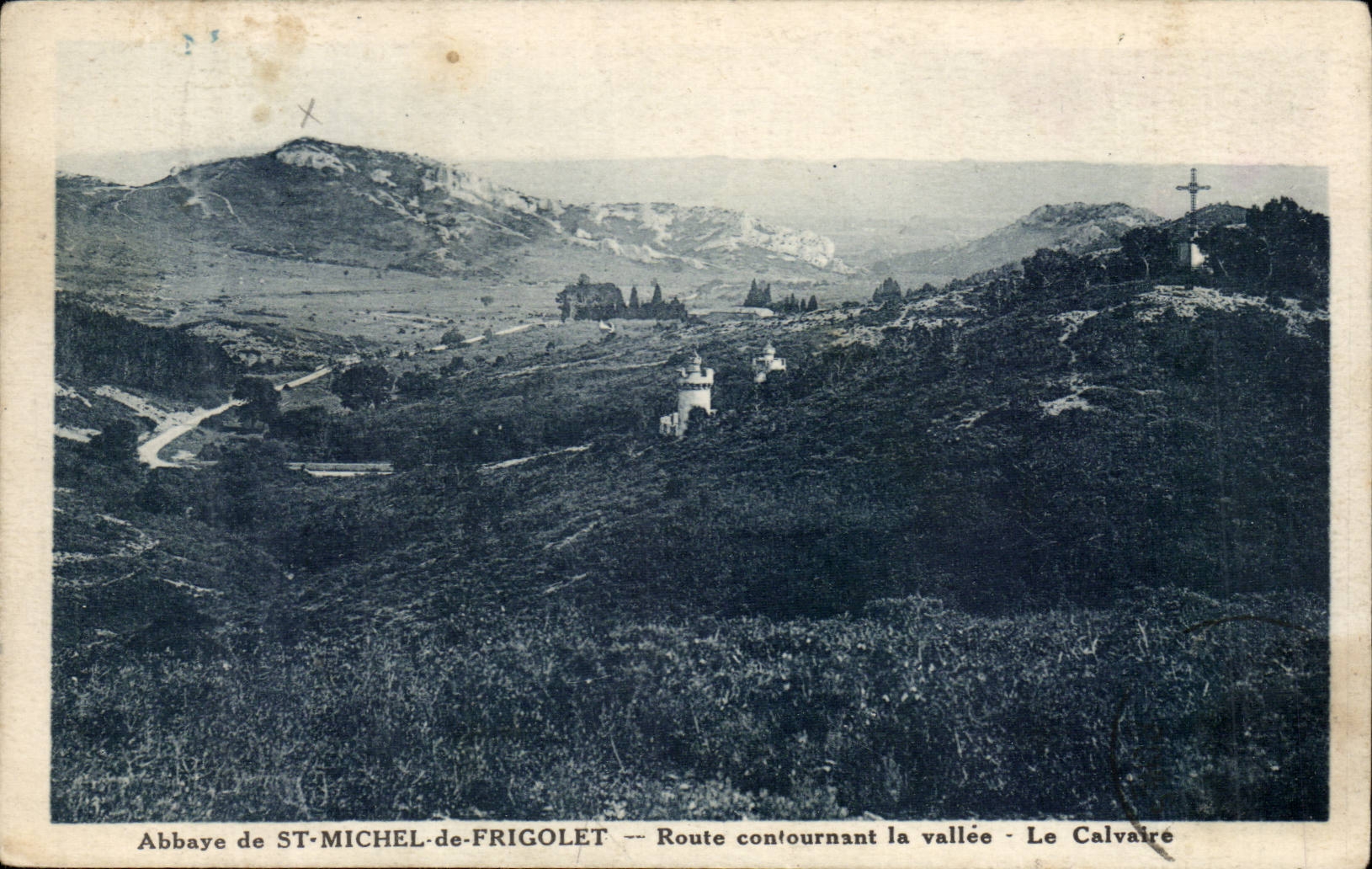 Abbaye ST-MICHEL-de-FRIGOLET — Route contournant la vallée — Le Calvaire