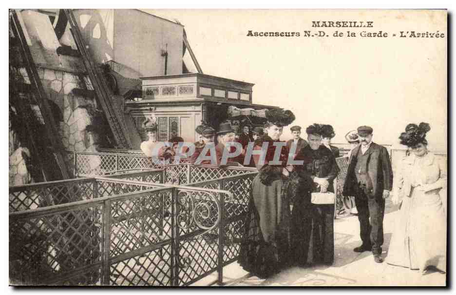 Marsella — Ascensores N.-D. de la Guardia - La Llegada — sin editor ni número visible