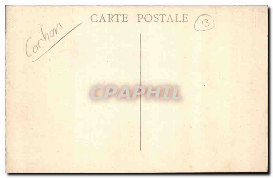 La Sardine du Vieux Port de Marseille — poème humoristique avec cochon en larmes — éditeur inconnu, n° de série 13 — Verso