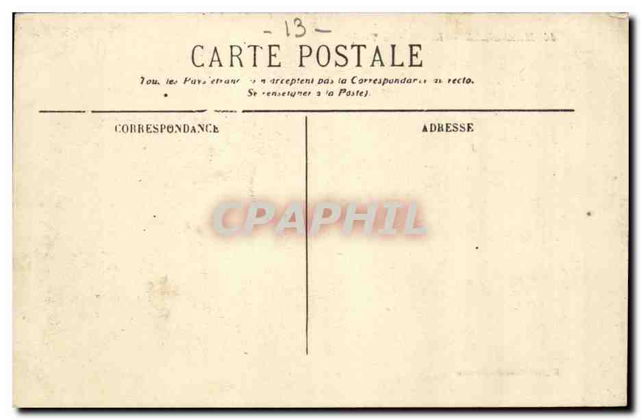 Marseille CPA La plage du Prado — Verso
