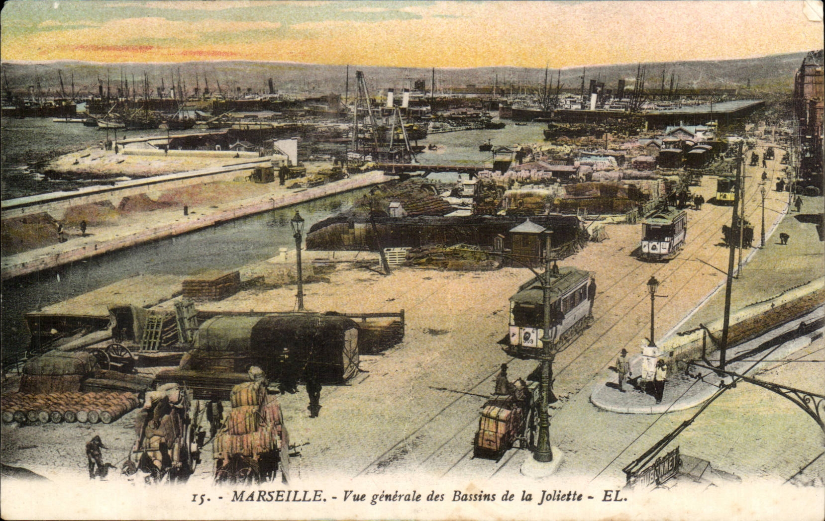 Marseille — Vue générale des Bassins de la Joliette — EL. — N°15