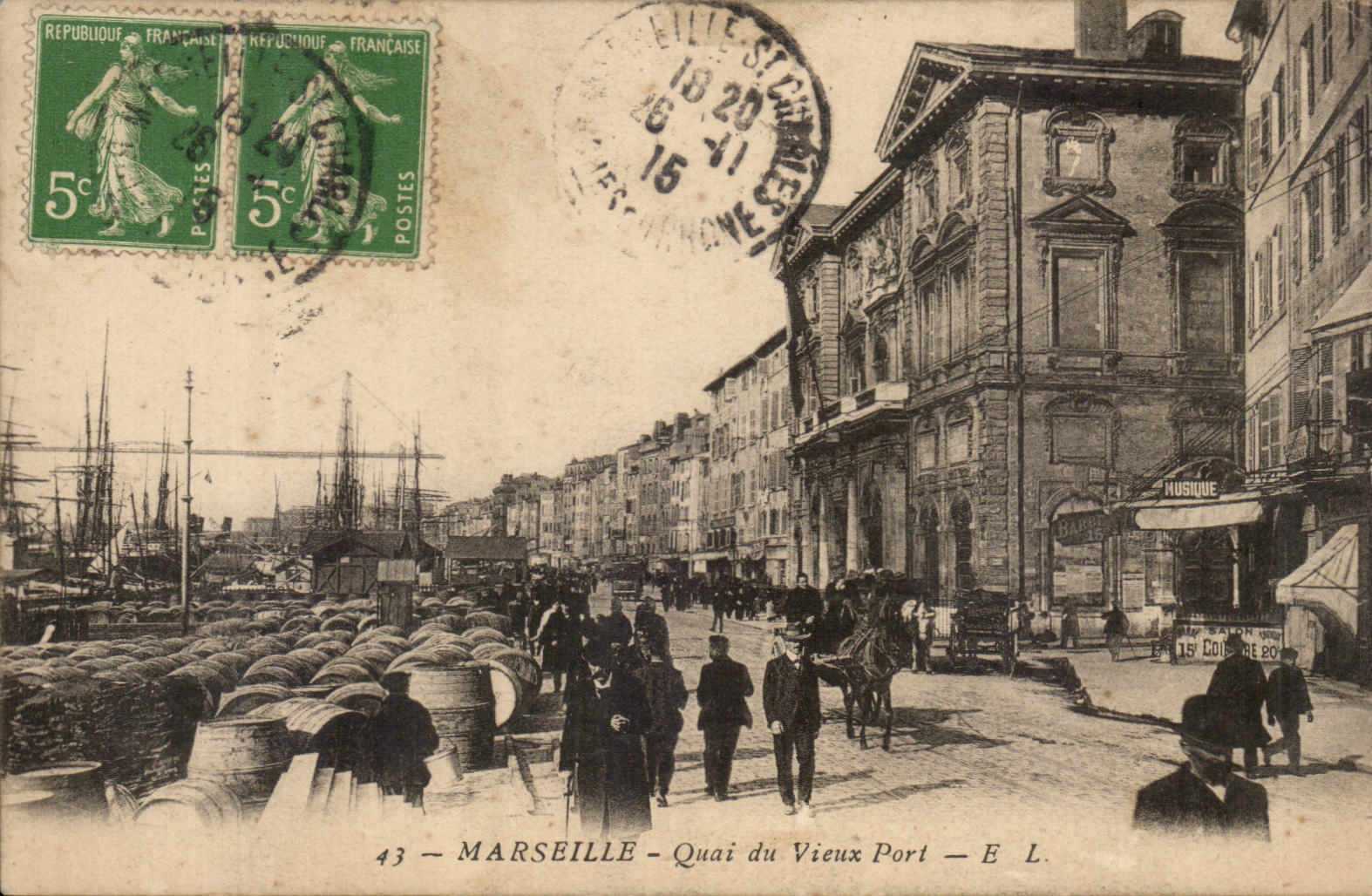 Marseille — Quai du Vieux Port — E. L. — Éditeur E. L.