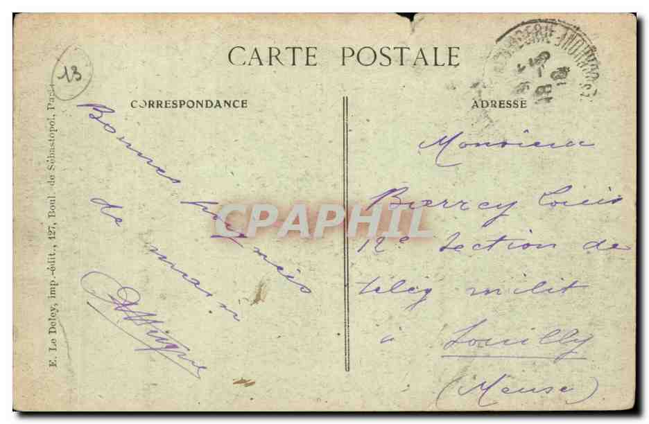 Marseille - Le Pont de la Fausse - CPA  — Verso