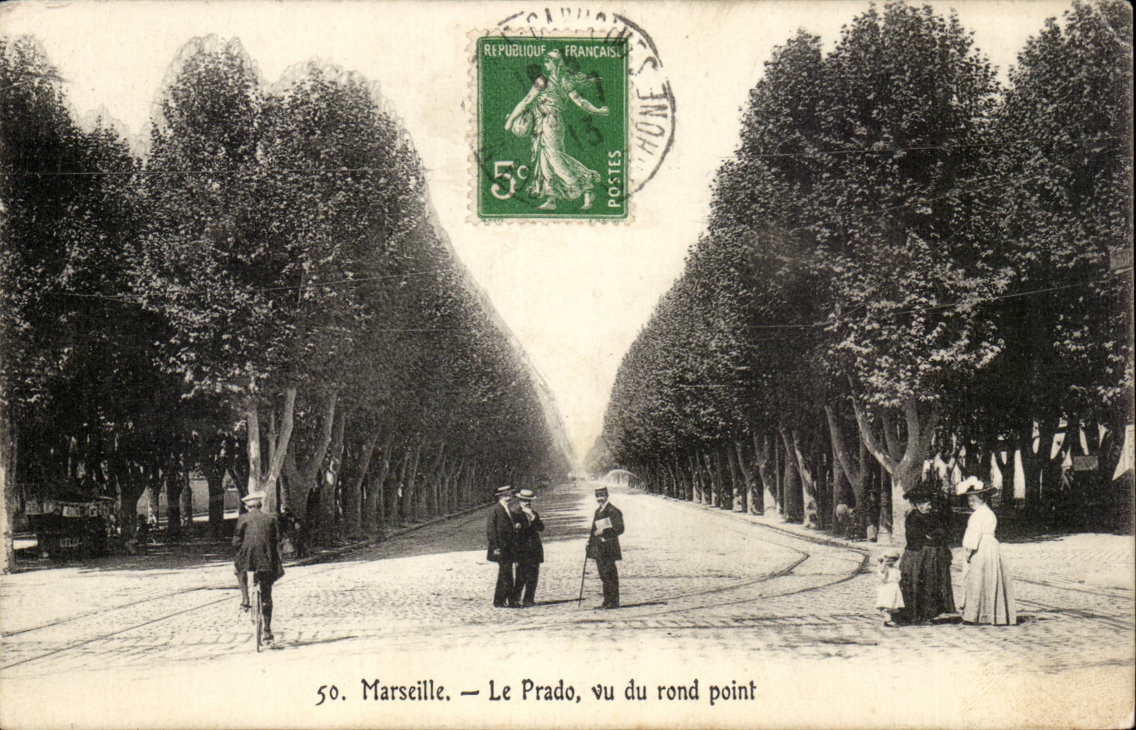 Marseille - Le Prado vu du rond point - CPA 