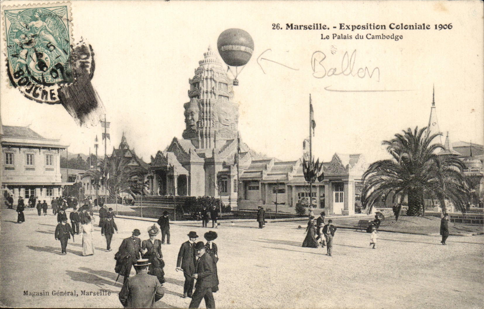 Marseille - Exposition Coloniale 1906 - Le Palais du Cambodge