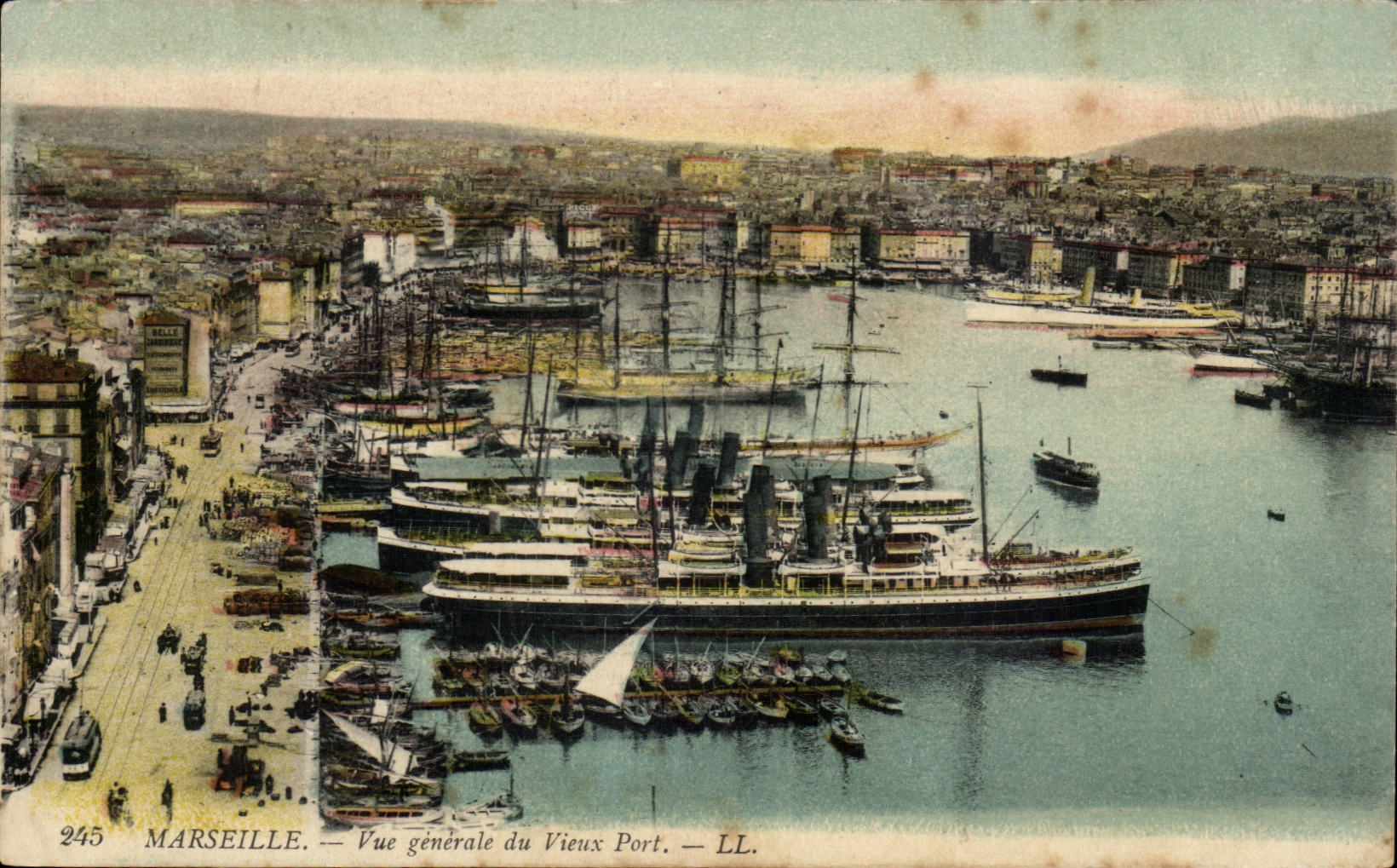Marseille — Vue générale du Vieux Port — LL, n° 245
