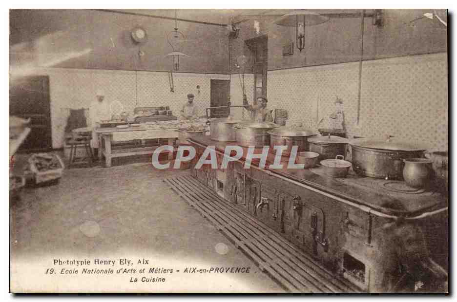 La Cuisine — Ecole Nationale d'Arts et Métiers — Phototypie Henry Ely, Aix