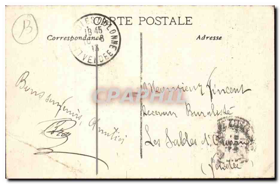 Marseille — La Cannebière — CPM n°55 — Verso
